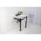 Kingston Brass 30 Carrara Marble Console Sink with Stainless Steel Legs, Marble WhiteMatte Black LMS30MSQ0 - alternate 5